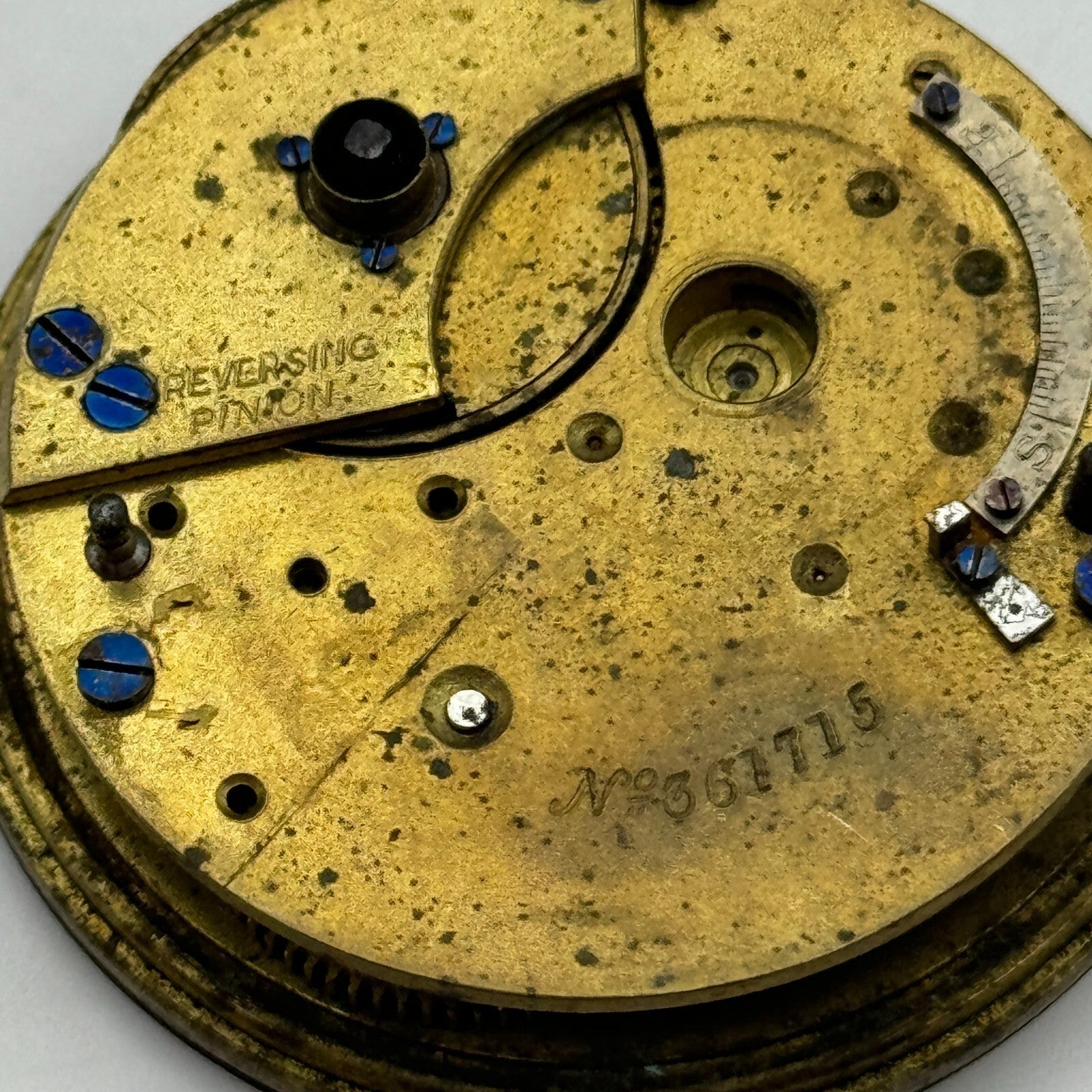 44.7mm Antique J G Graves English Express Lever Pocket Watch Movement PARTS