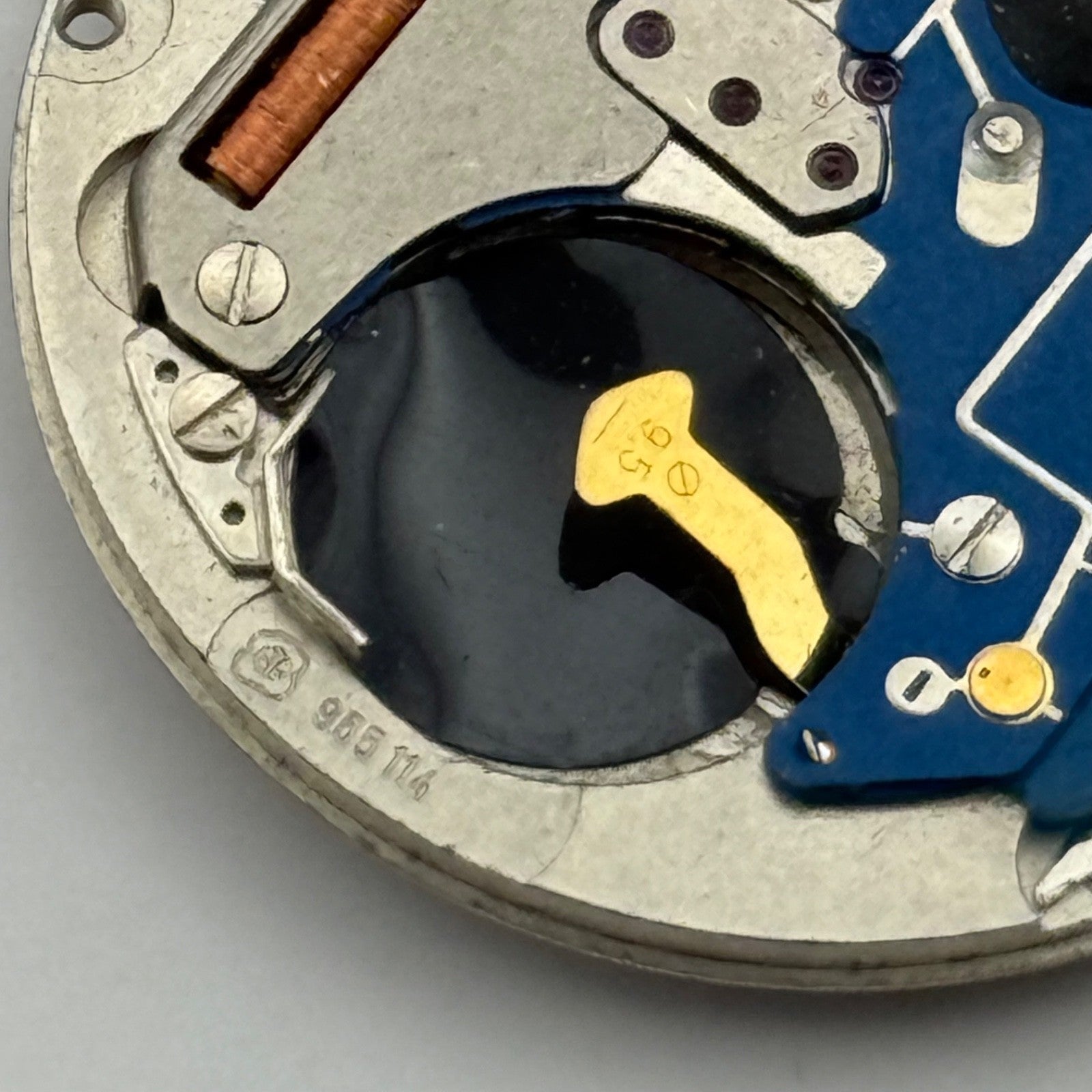 ETA 955.114 Watch Movement Quartz Vintage Swiss Date Ring Parts Repair 26.1mm