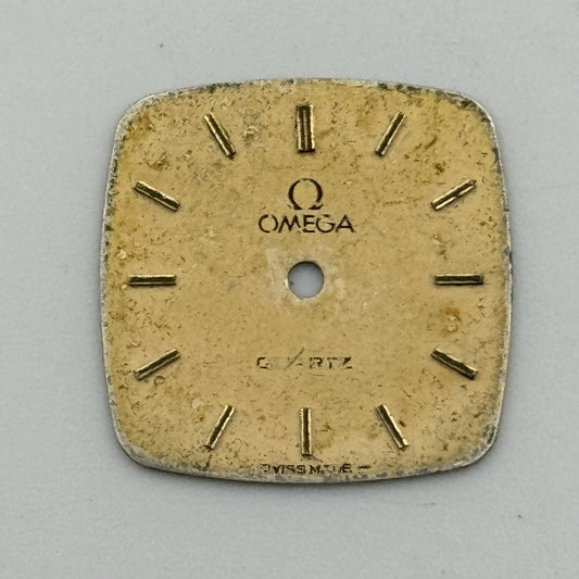 17.5mm Vintage Square Omega Quartz Ladies Wristwatch Dial Spares Parts Swiss