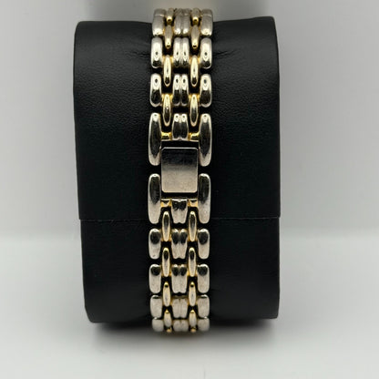 Pulsar Ladies Quartz Watch White Dial Two Tone Bracelet Japan Working 26mm