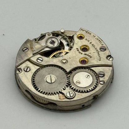 23.6mm Possibly Movado 15 Jewels 6 Adj High Grade Manual Wind Watch Movement