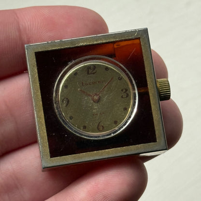 32mm Vintage Square Lucerne Acrylic Case EB 8461 Manual Wind Swiss Watch - PARTS