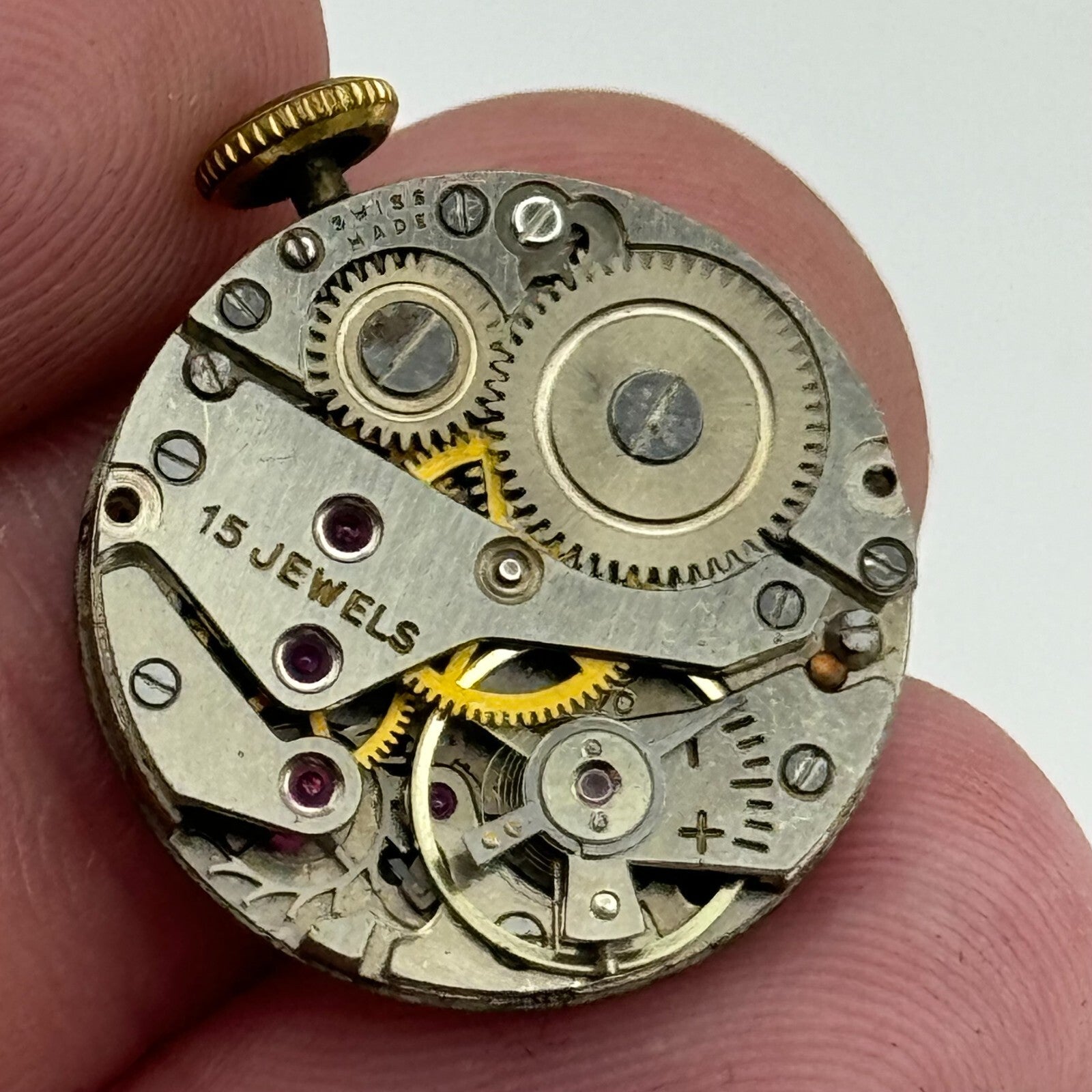 19.7mm Ladies Hirco AS 970 Manual Wind 15 Jewels Watch Movement PARTS SPARES