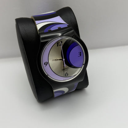 2005 Swatch Jelly in Jelly Purple Mystery SUJB101 Quartz Watch + Box 36mm