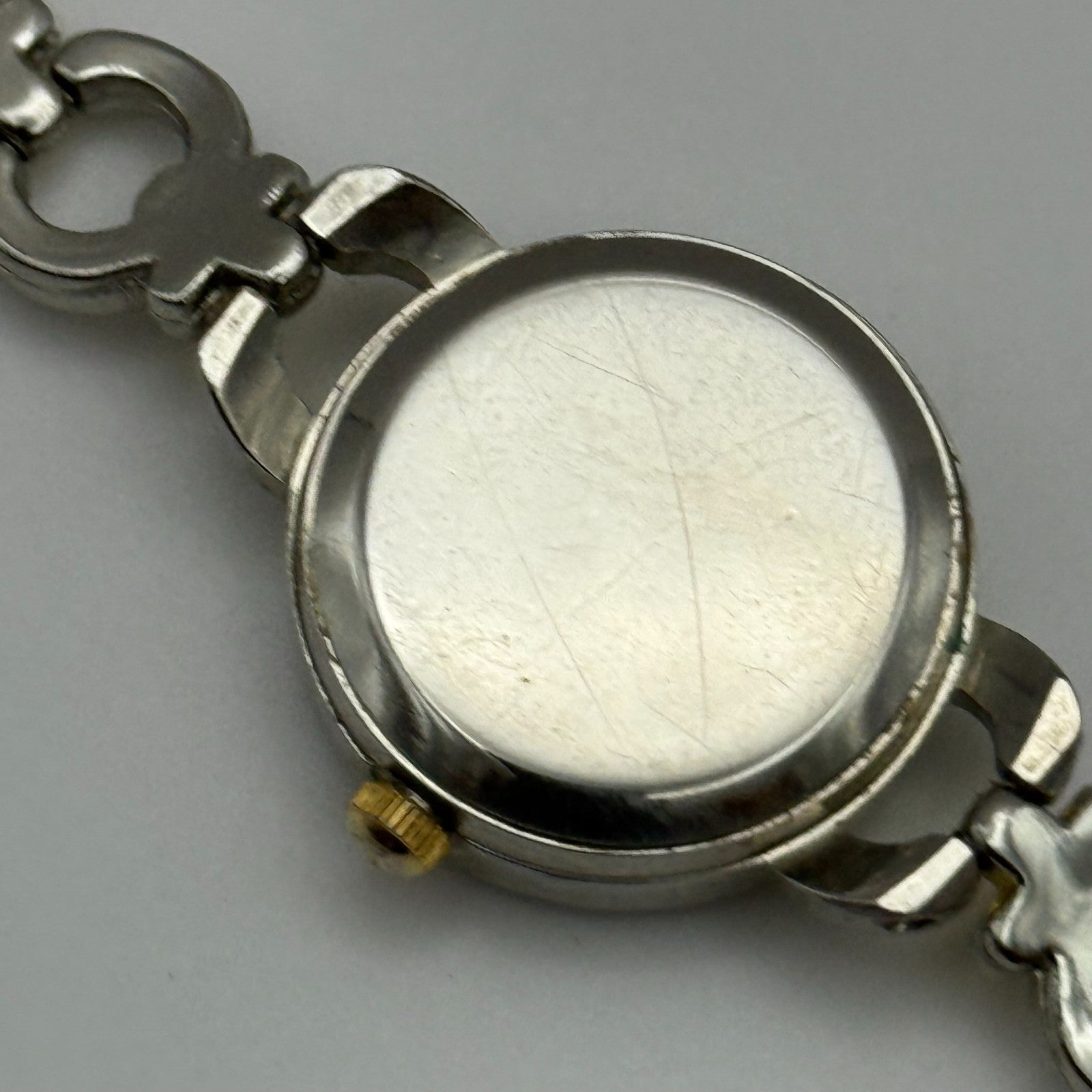 22mm Working Ladies Via Lucia 181 Two Tone Gold And Silver Quartz Watch 7 Inches