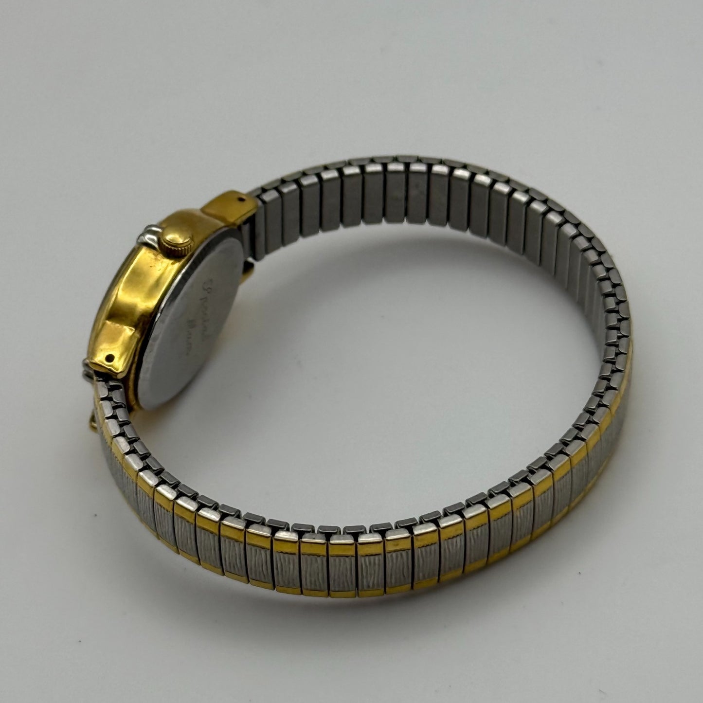 20mm Working Ladies Limit Special Mum Two Tone Quartz Watch Expandable Strap