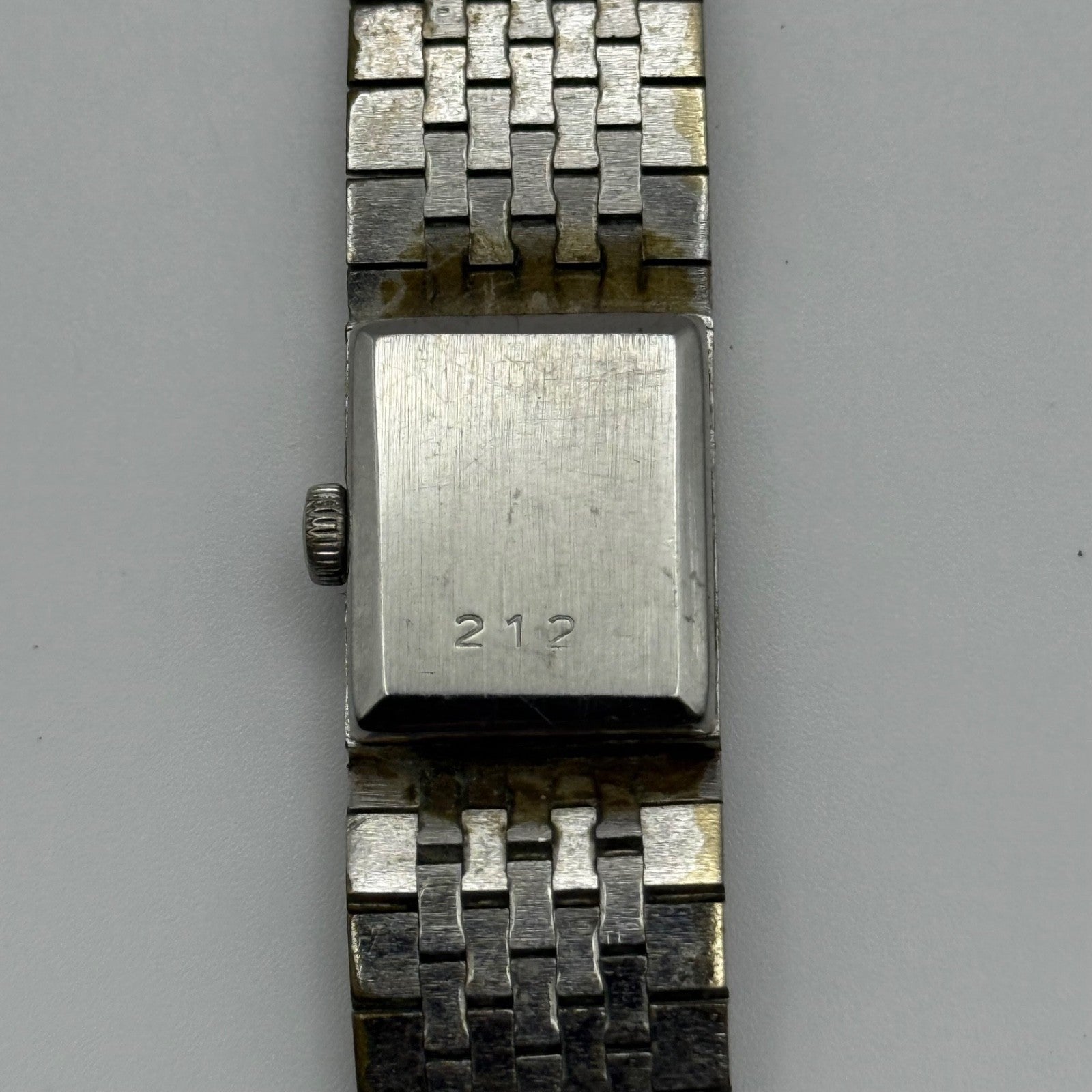 15mm Vintage Rotary Swiss Bark Affect Stainless Manual Wind Watch PARTS / REPAIR