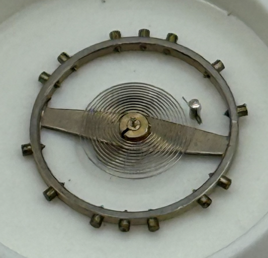 Peseux 320 330 Balance Wheel Complete And Spring 454 M Watch Movement Parts NOS