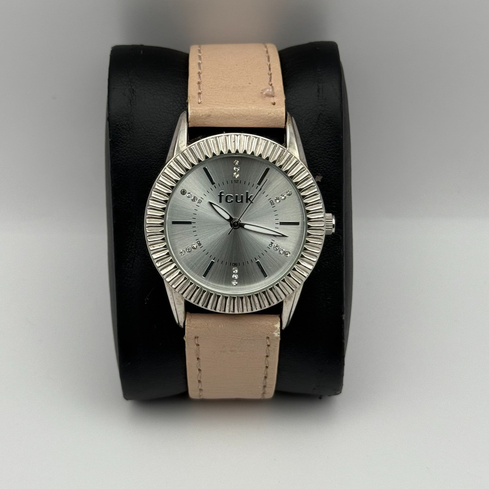 FCUK French Connection Time Ladies Quartz Watch Crystal Markers Working 33mm