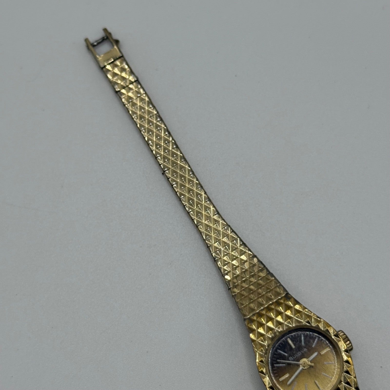 16mm Vintage Bulova Ladies Gold Plated Swiss Manual Wind Watch PARTS / REPAIR