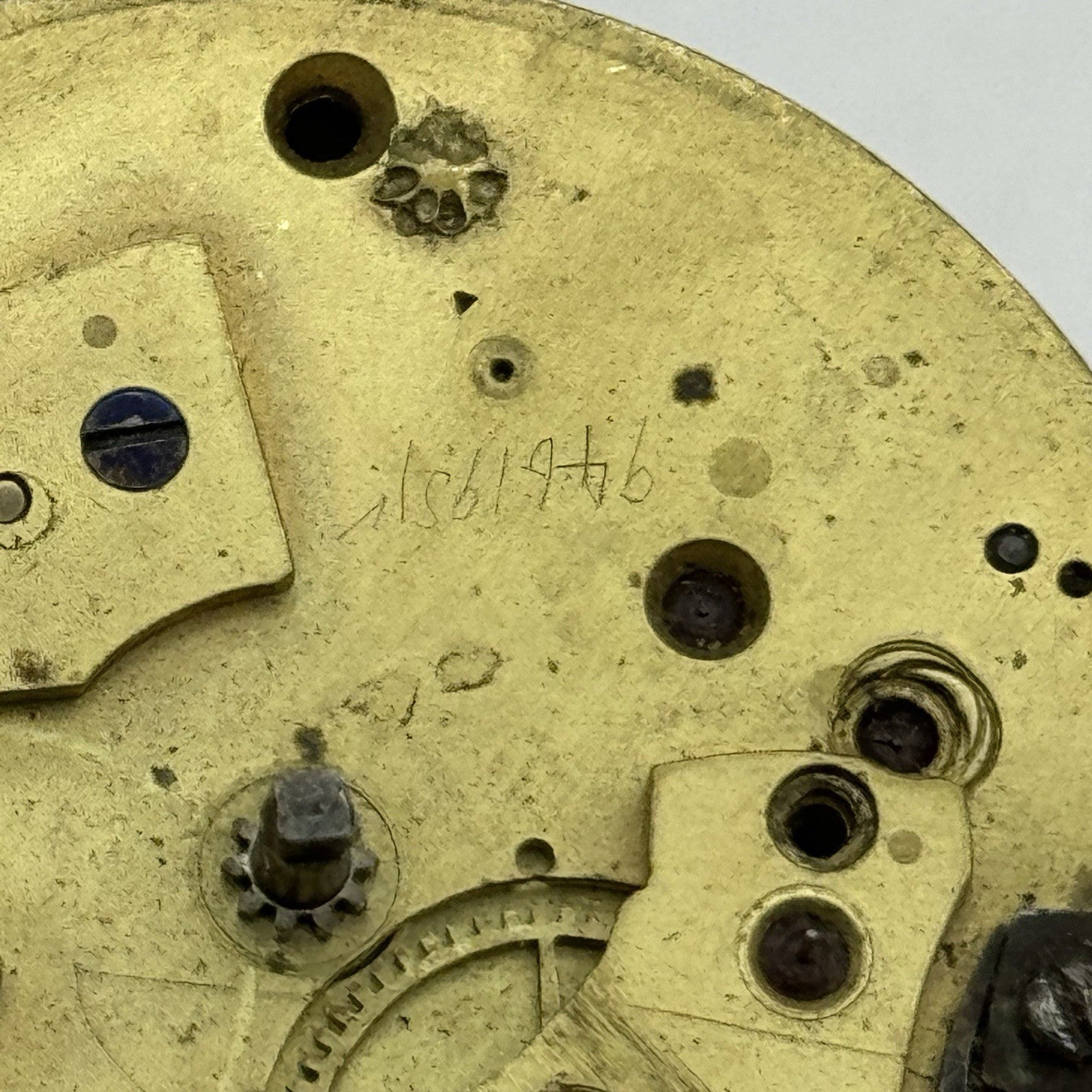 43.3mm Antique Henry Taylor London Quality Fusee Pocket Watch Movement - PARTS