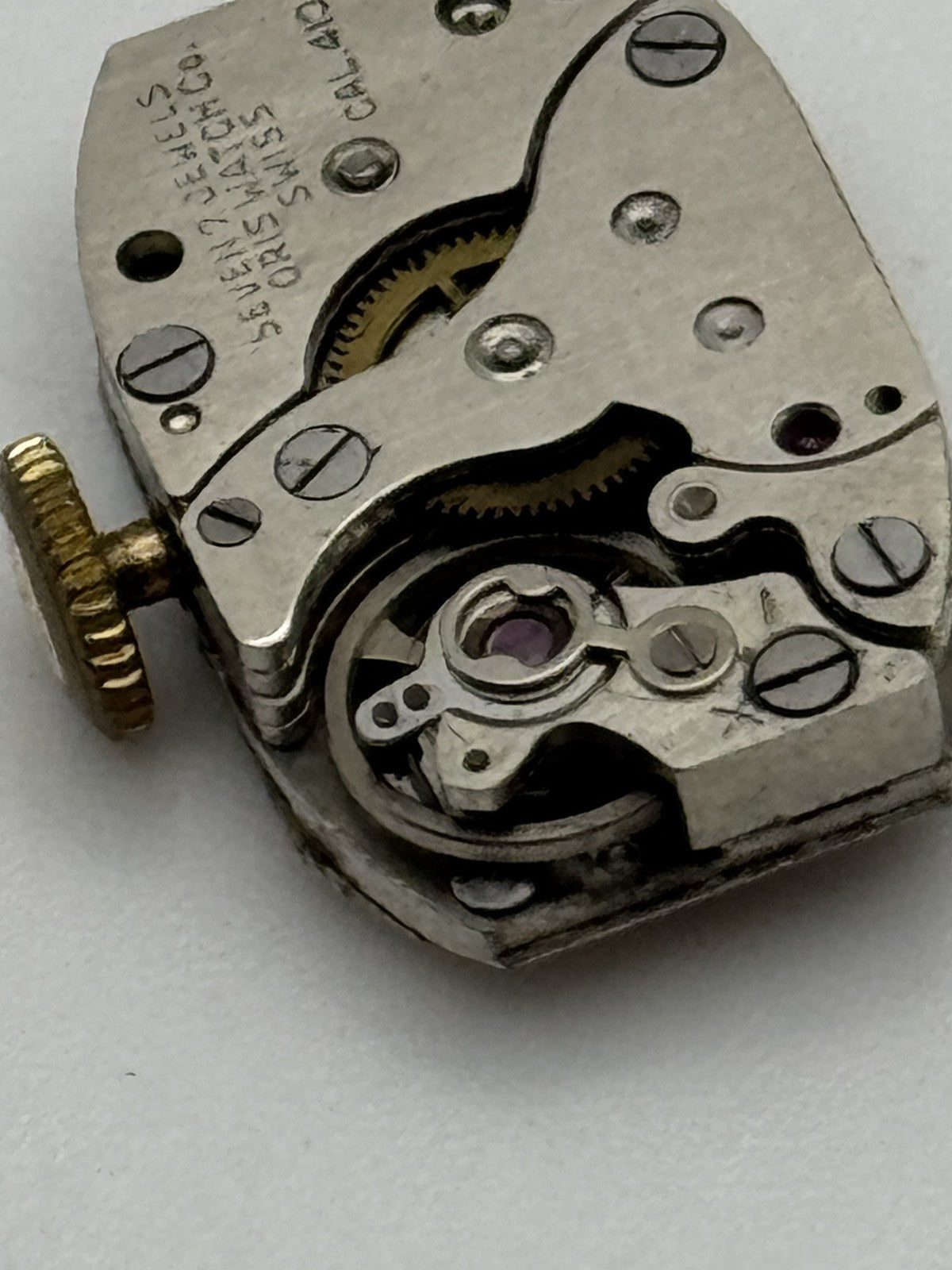 12.8mm Vintage Oris Cal 410 Manual Wind Swiss Watch Movement PARTS REPAIR