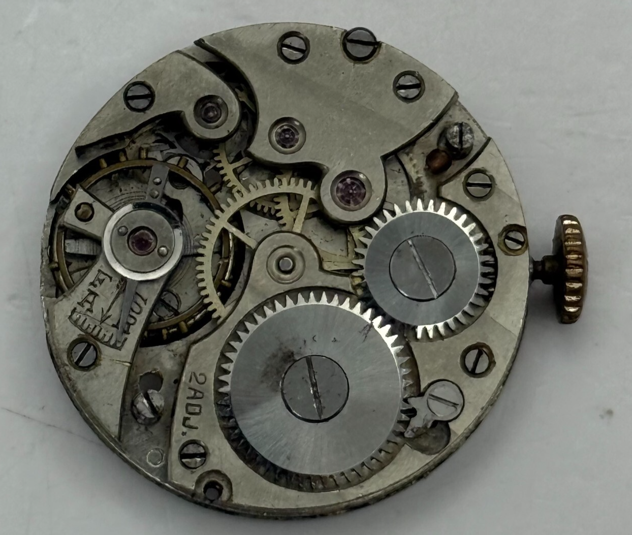 23.5mm Vintage Hora 2adj Trench Manual Wind Watch Movement PARTS REPAIR