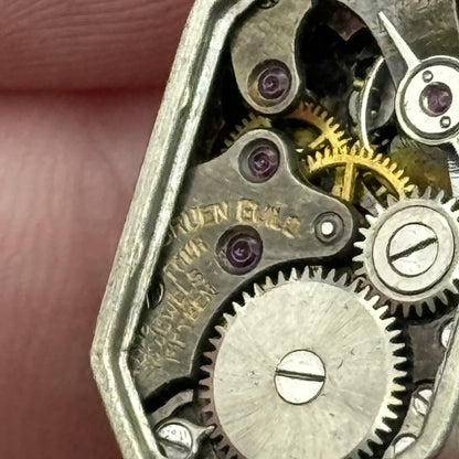 13.1mm Vintage Gruen Guild 15 Jewels Manual Wind Watch Movement PARTS REPAIR