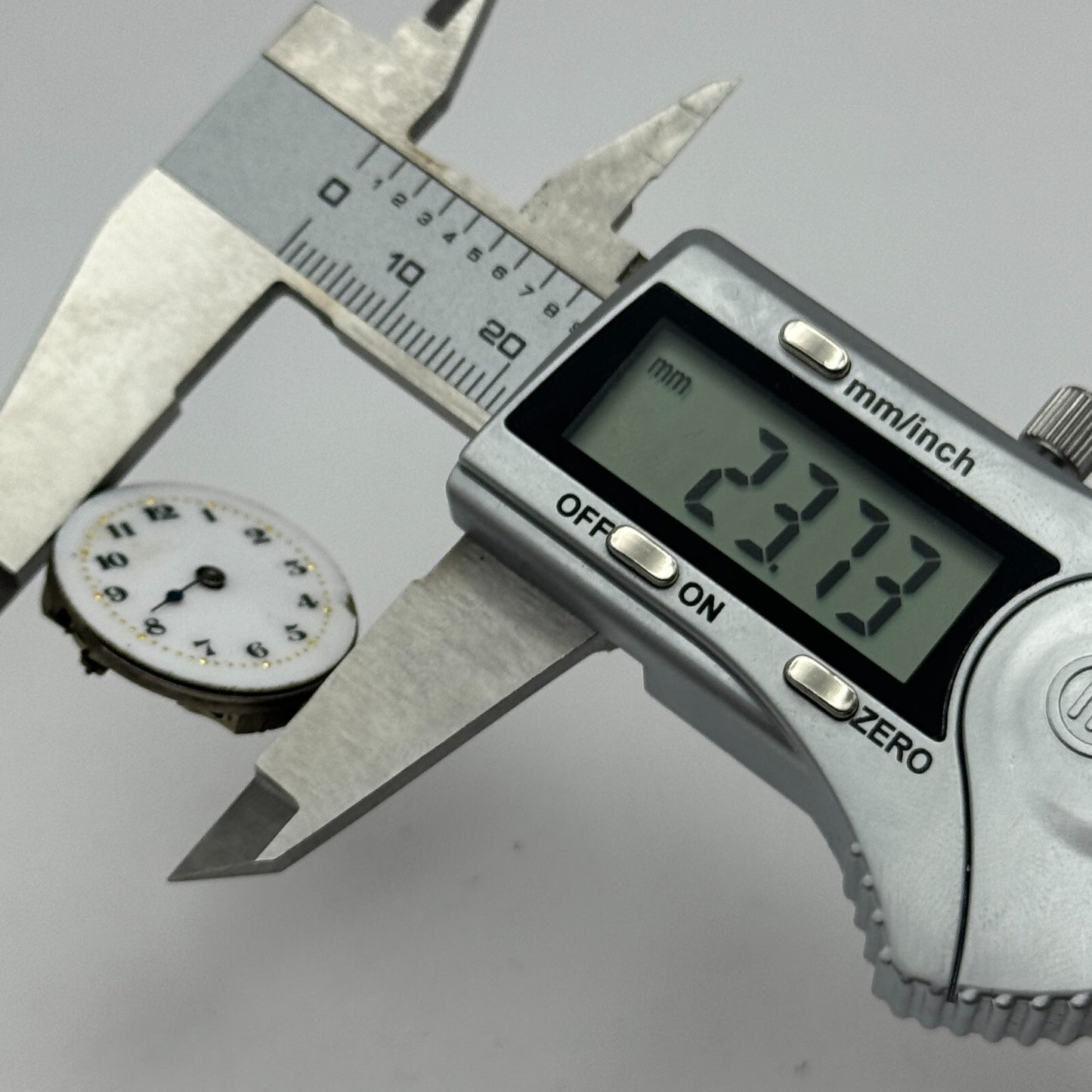 23.7mm 15 Jewels Porcelain Dial Swiss Trench Watch Movement Manual Wind PARTS