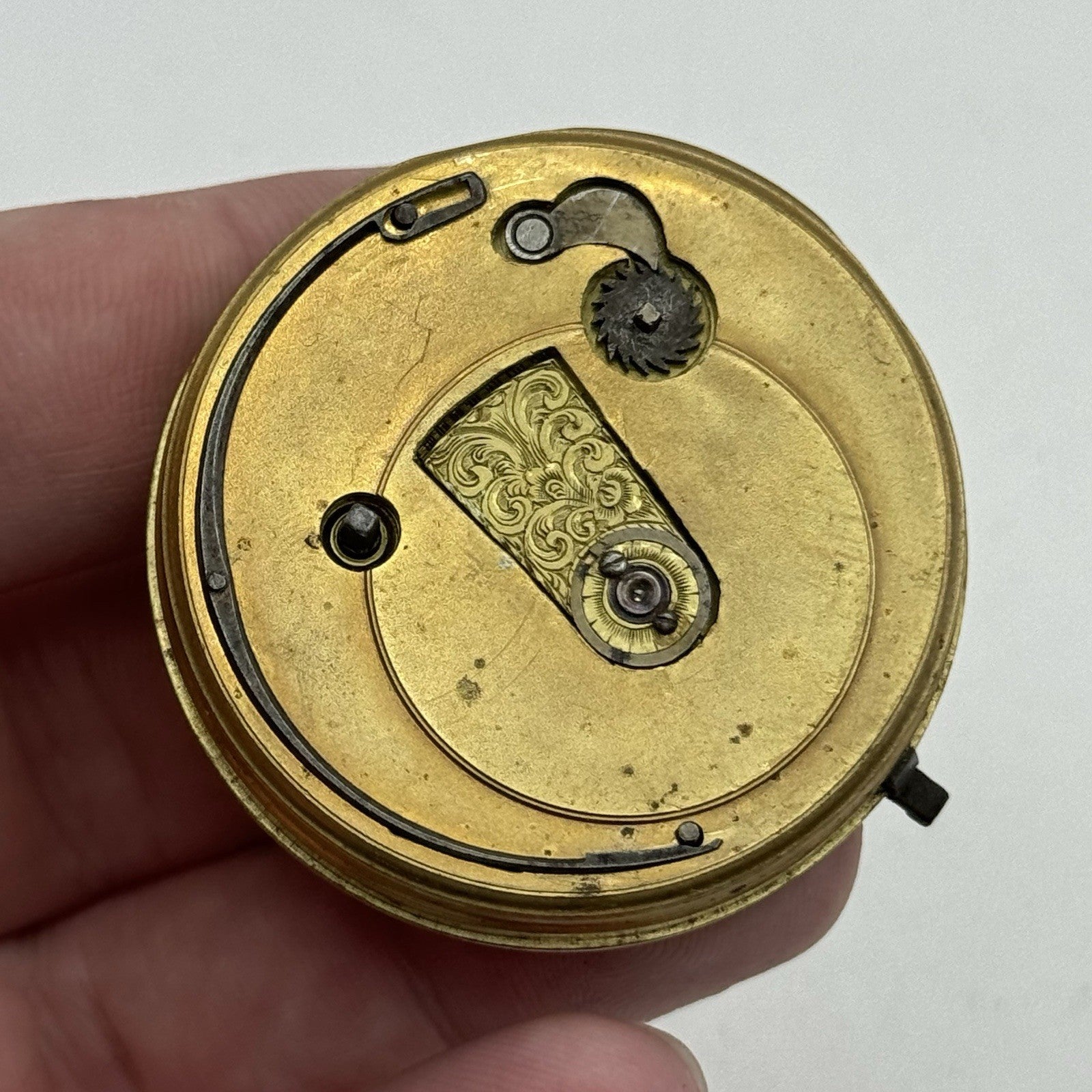 43.3mm Antique Henry Taylor London Quality Fusee Pocket Watch Movement - PARTS