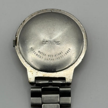 Lorus Quartz Fob Nurse Watch Blue Dial Base Metal Japan Working 29mm