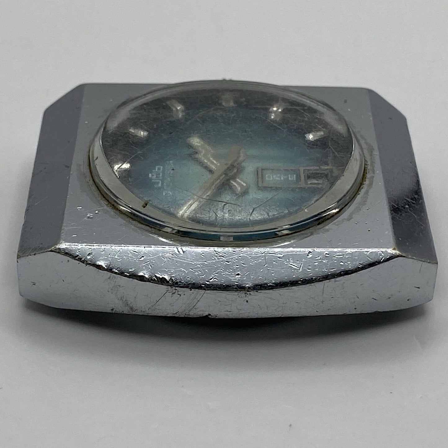 37mm Gents Jowissa De Luxe Large Date Dial Watch Head FOR PARTS TO RESTORE