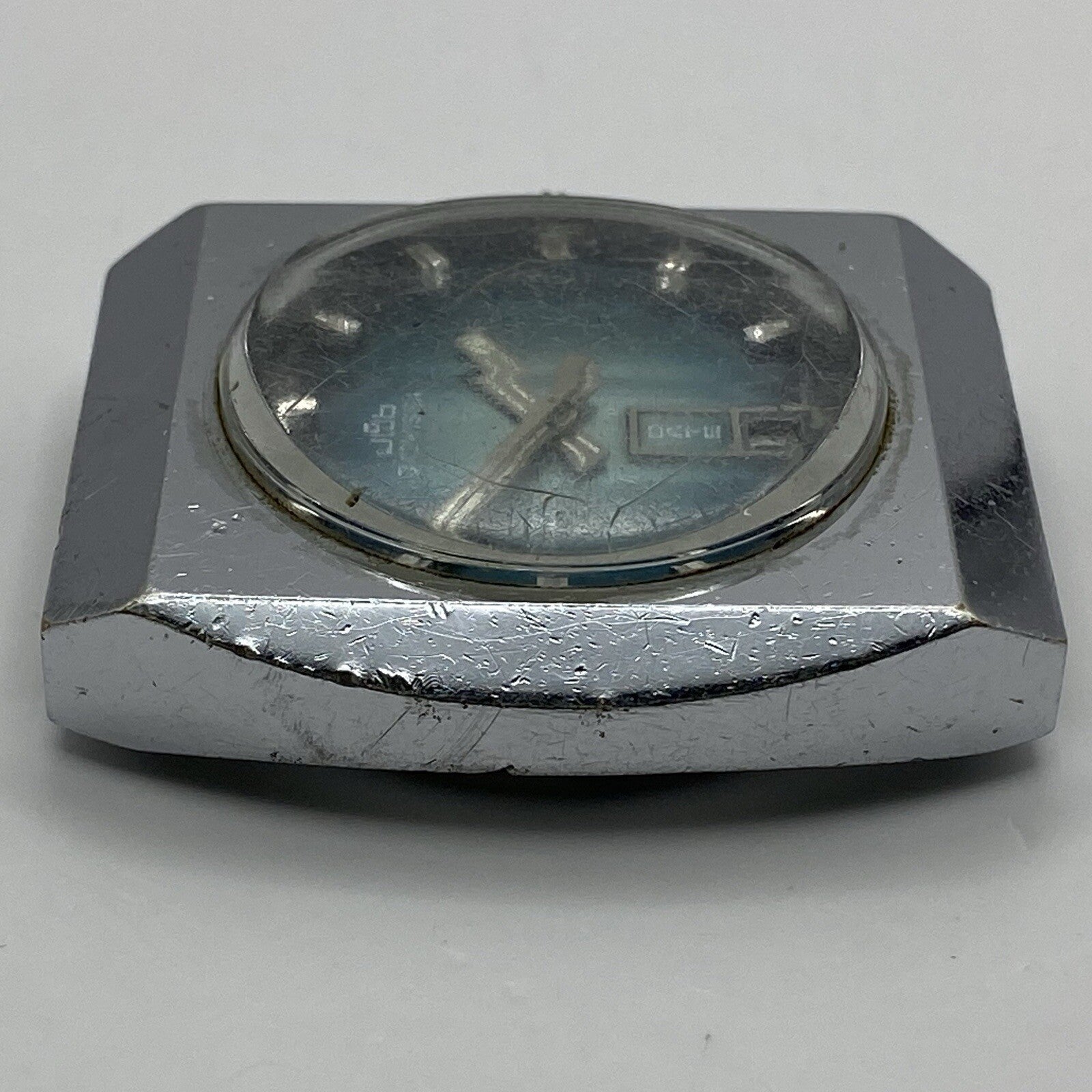 37mm Gents Jowissa De Luxe Large Date Dial Watch Head FOR PARTS TO RESTORE