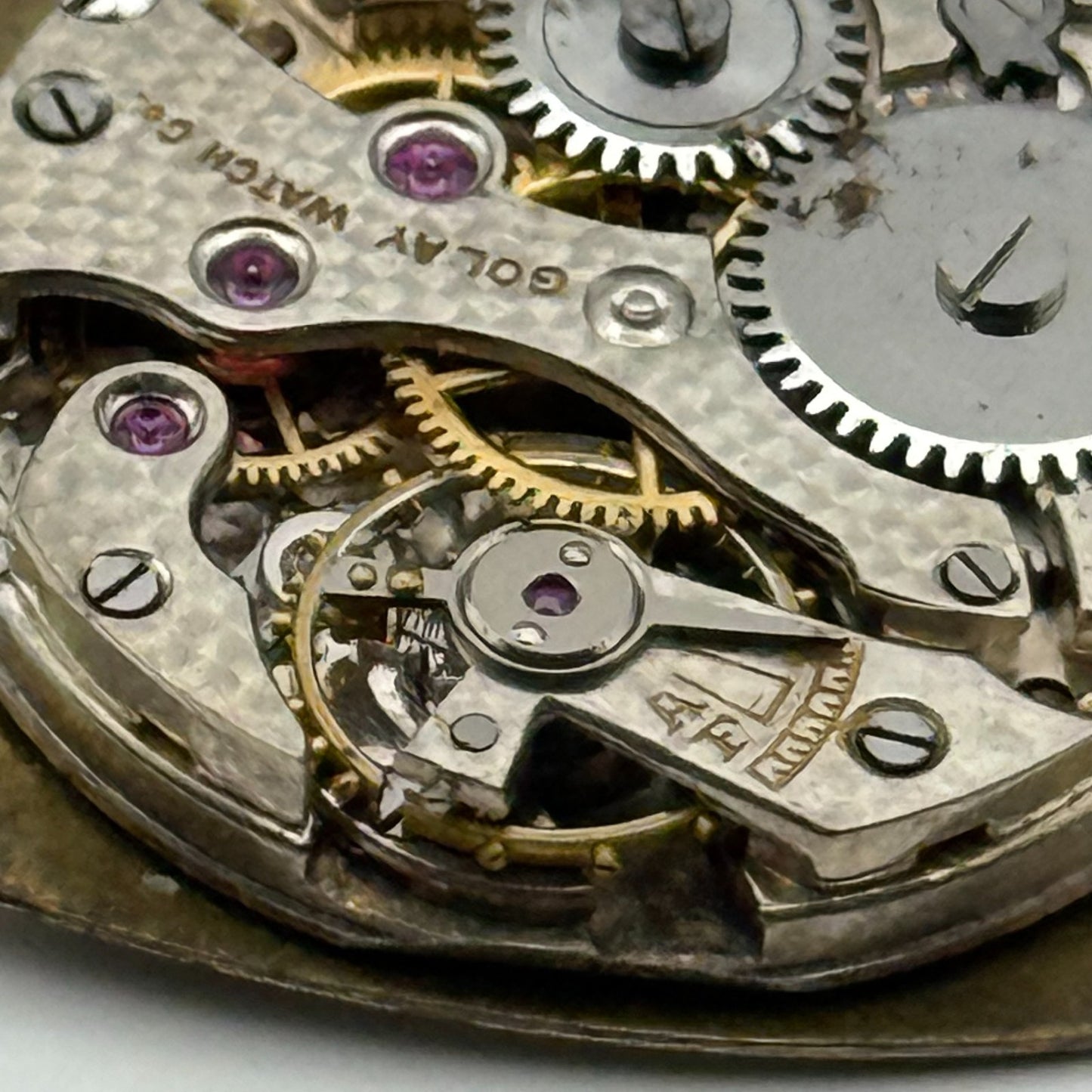 Art Deco Golay Watch Co Watch Movement Manual Wind Vintage Parts Repair 21.4mm