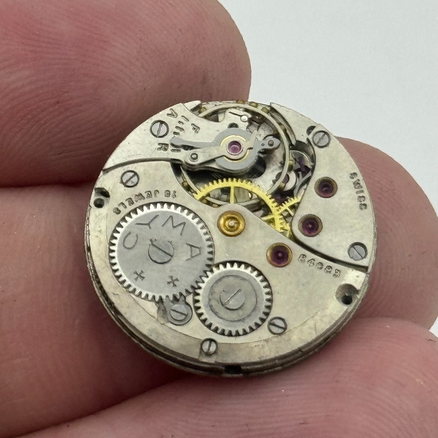 19.7mm Cyma Ref 424k Sub Seconds Manual Wind Watch Movement Swiss Vintage PARTS