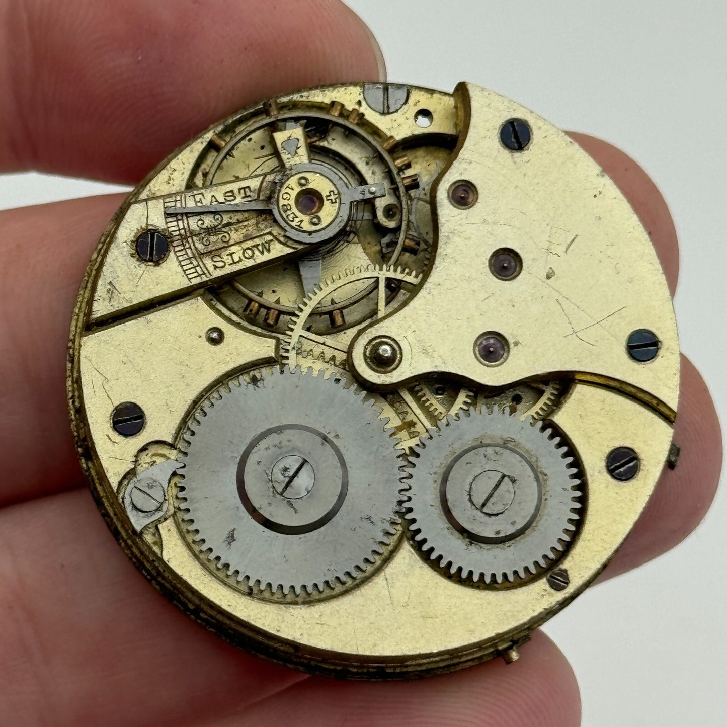 40.6mm Antique Patent 16831 Possible Longines Pocket Watch Movement PARTS SPARES