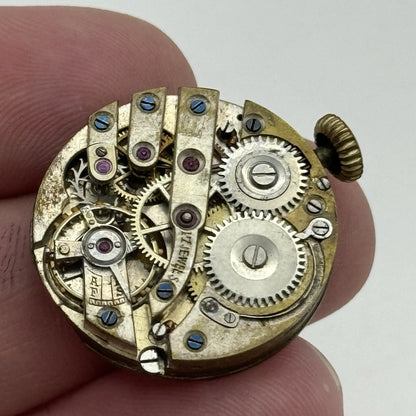 24.9mm Unidentified High Grade 17 Jewels Trench Watch Movement Manual Wind PARTS