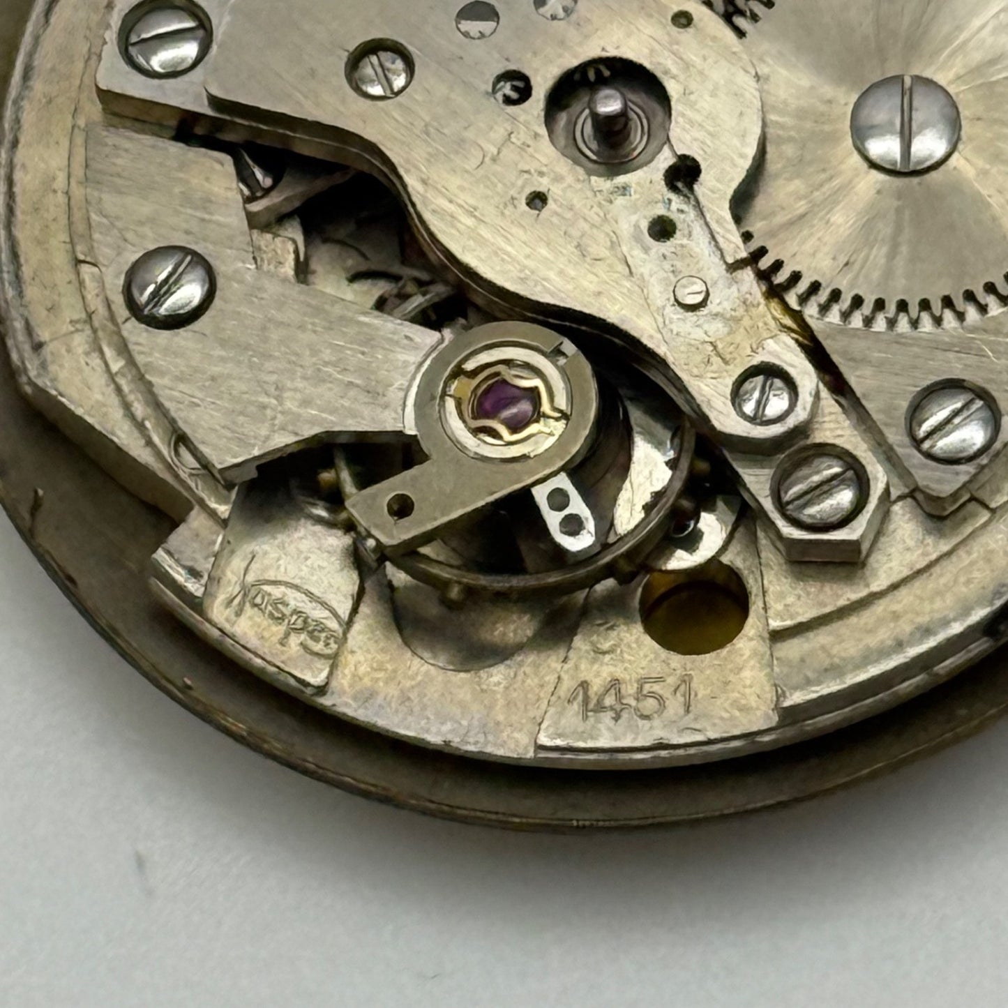 Kasper 1451 Automatic Watch Movement Vintage For Parts Or Repair 25.9mm