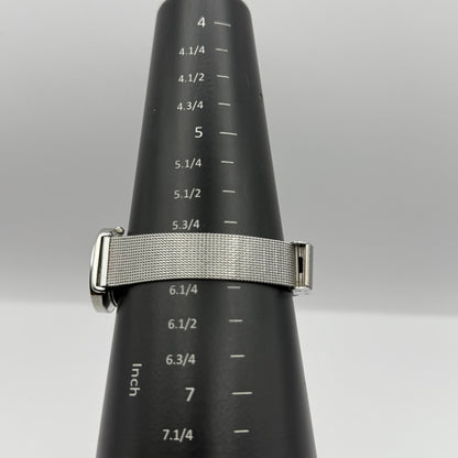 Enternity Ladies Quartz Watch Crystal Markers Silver Tone Mesh Band Working 25mm