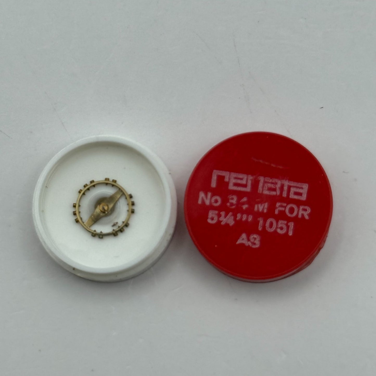 AS 1051 Balance Wheel Complete And Spring 5¼’’’ 34 M Watch Movement Parts NOS