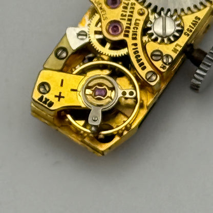 9mm Running  Lucien Piccard LP 37 Baguette Tank Watch Movement Manual Wind PARTS