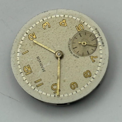 Marvin 17 Jewels Non Magnetic Watch Movement Manual Wind Vintage Parts 23.2mm