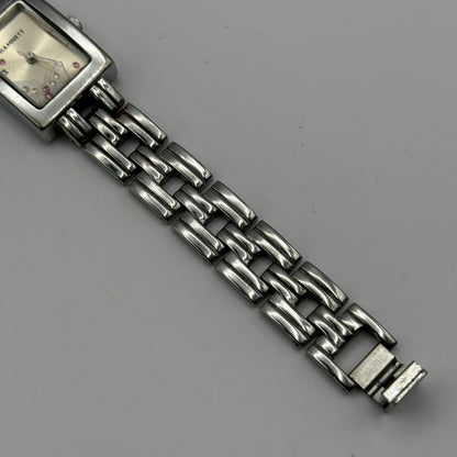 Hamnett Ladies Quartz Watch Butterfly Dial Silver Tone Bracelet Working 19mm