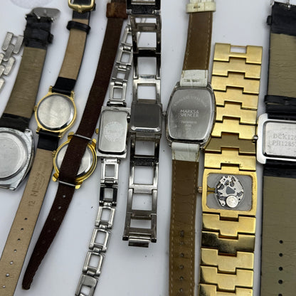 Bundle Of 16 Quartz Watches Modern / Vintage Untested Parts / Repair / Crafts
