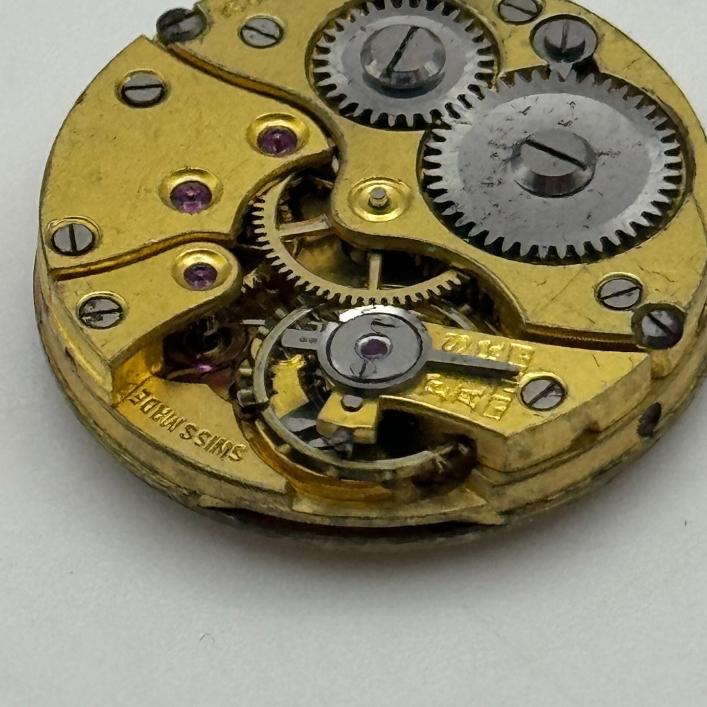23.6mm J W Benson 15 Jewels Balance Ok Swiss Manual Wind Watch Movement PARTS