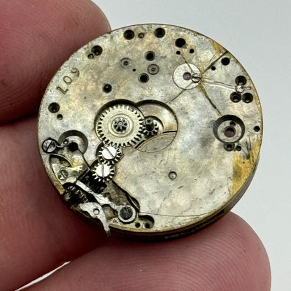 24.8mm Interesting Unidentified 607 Manual Wind Swiss Watch Movement PARTS SPARE