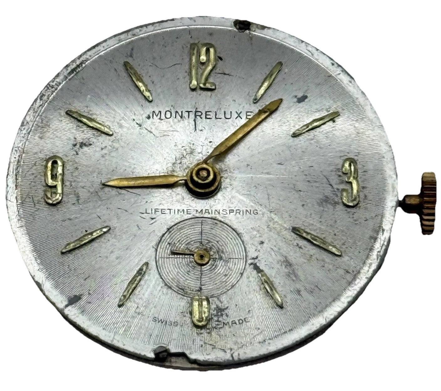 D321 Watch Movement Manual Wind Vintage Lifetime Mainspring Parts Repair 31.1mm