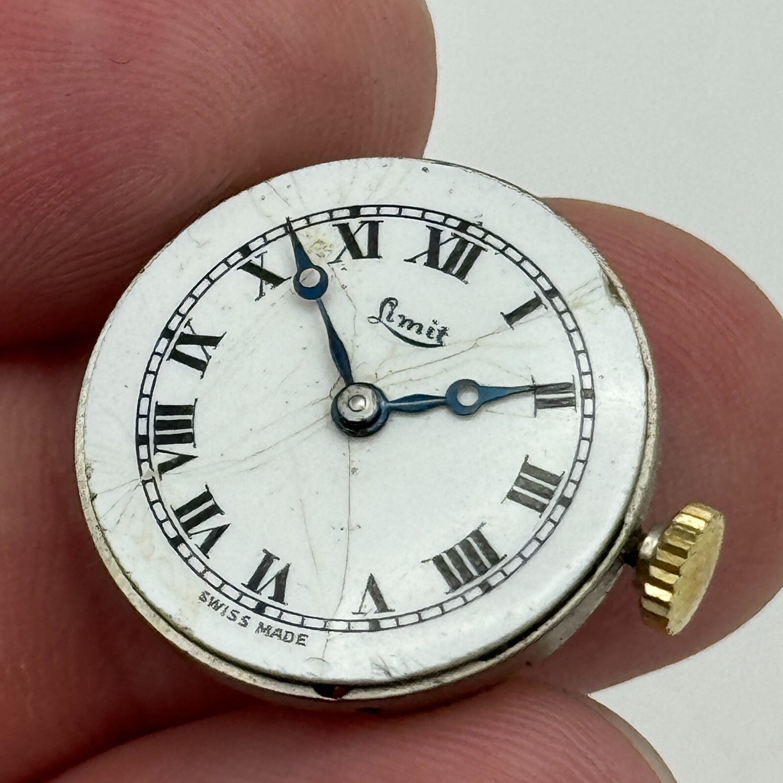19.6mm Limit Revue Cal 78 Roman Numerals Trench Manual Wind Watch Movement PARTS