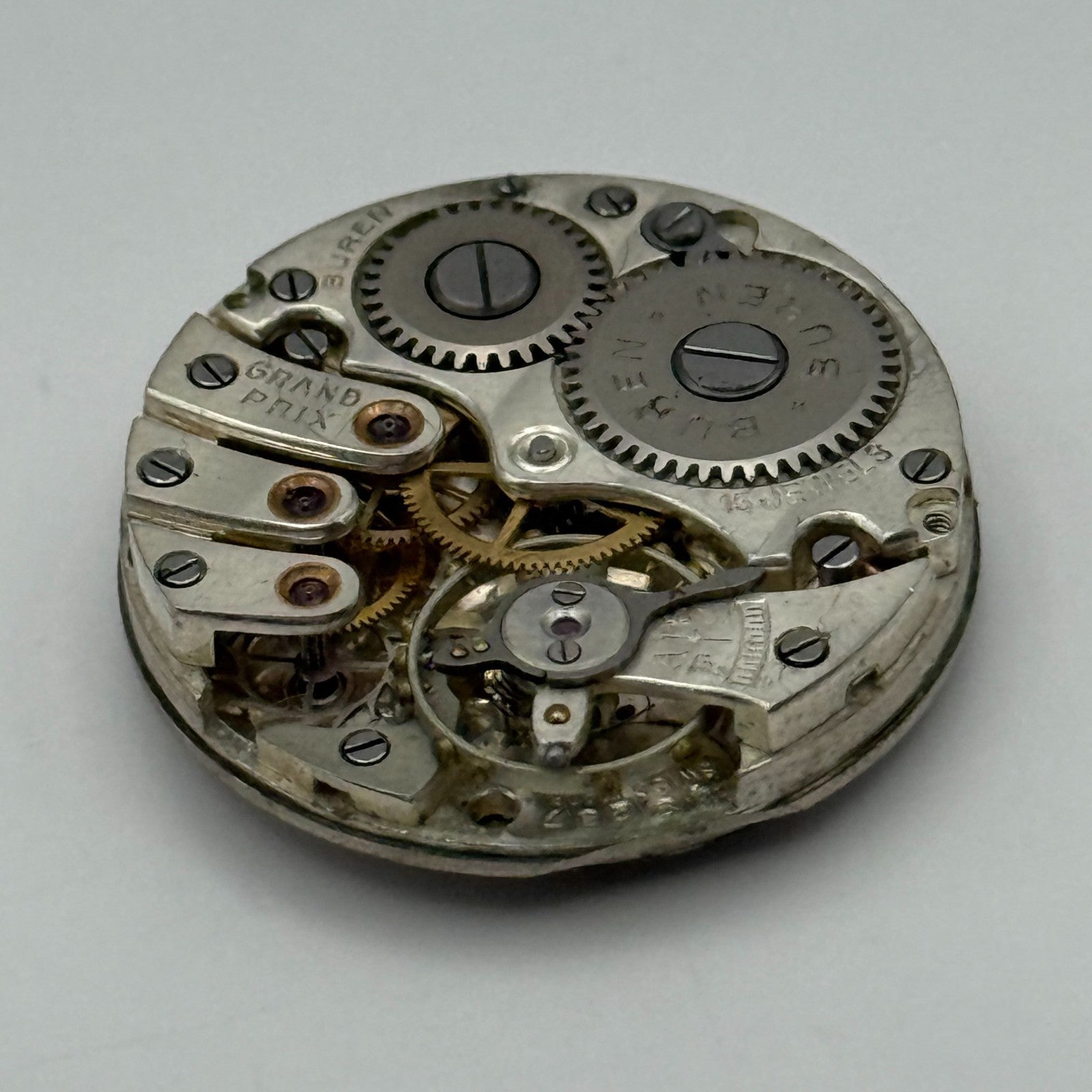 Buren Grand Prix 48 237 Watch Movement Manual Wind Vintage Parts Repair 23.6mm