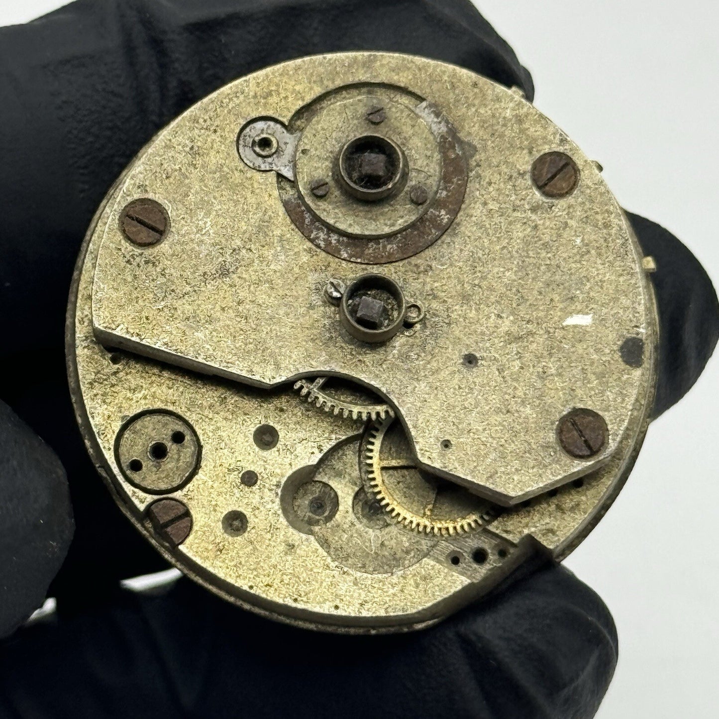 36.2mm Beautiful Patterned Dial Cylinder Pocket Watch Movement FOR PARTS