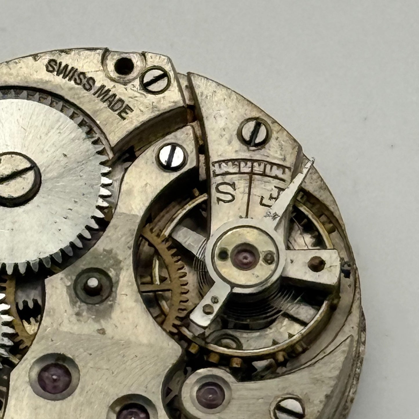 Lanco Trench 15 Jewels Watch Movement Manual Wind Vintage Parts Repair 24.3mm