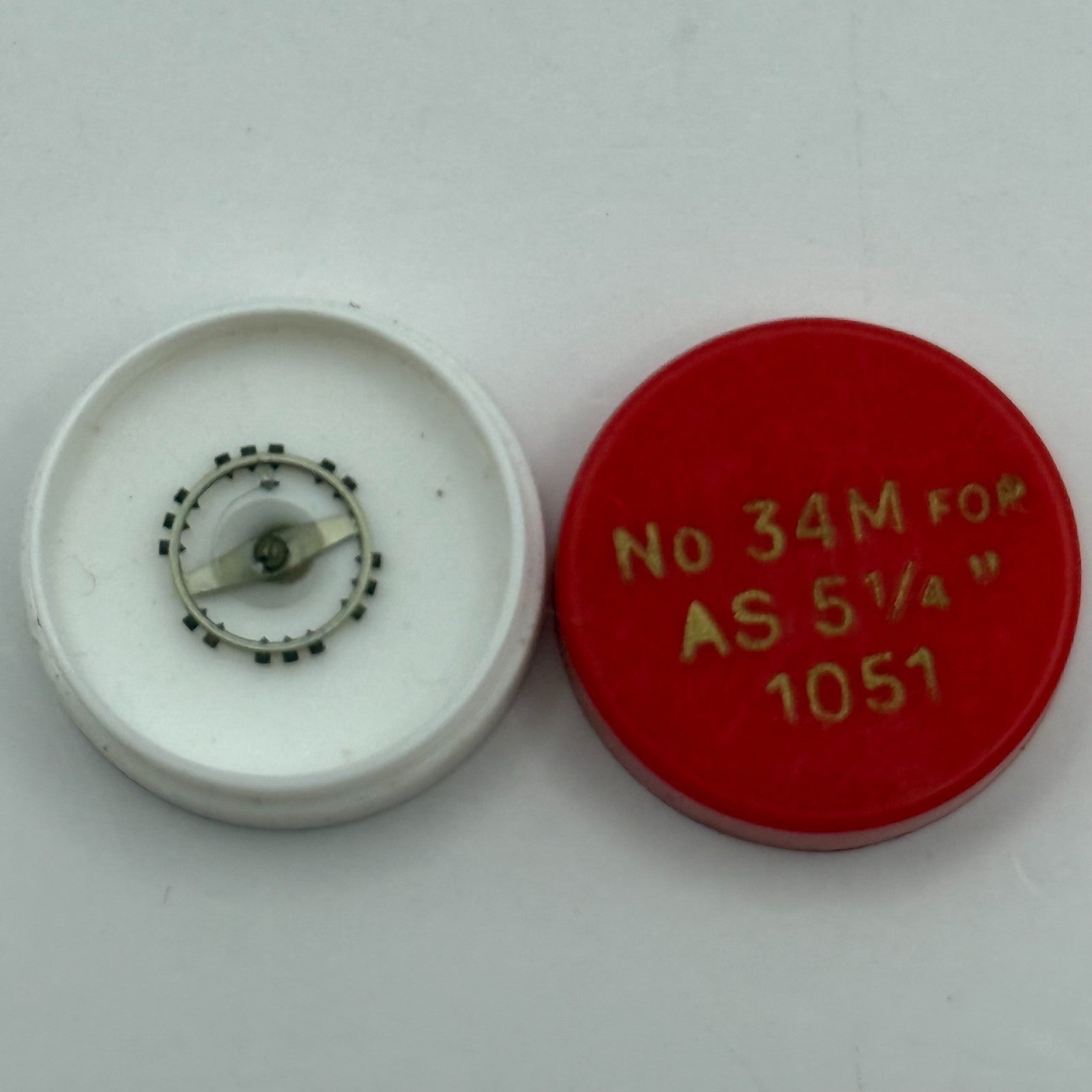 AS 1051 Balance Wheel Complete And Spring 5¼’’’ 34 M Watch Movement Parts NOS