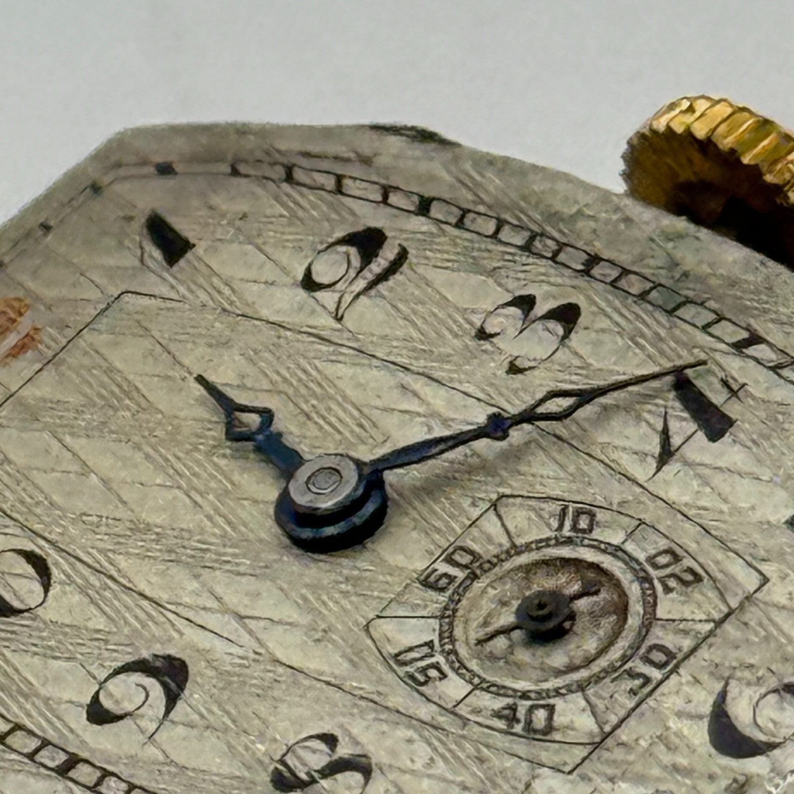 Art Deco 15 Jewels Swiss Sub Seconds Watch Movement Manual Wind Parts 19.6mm