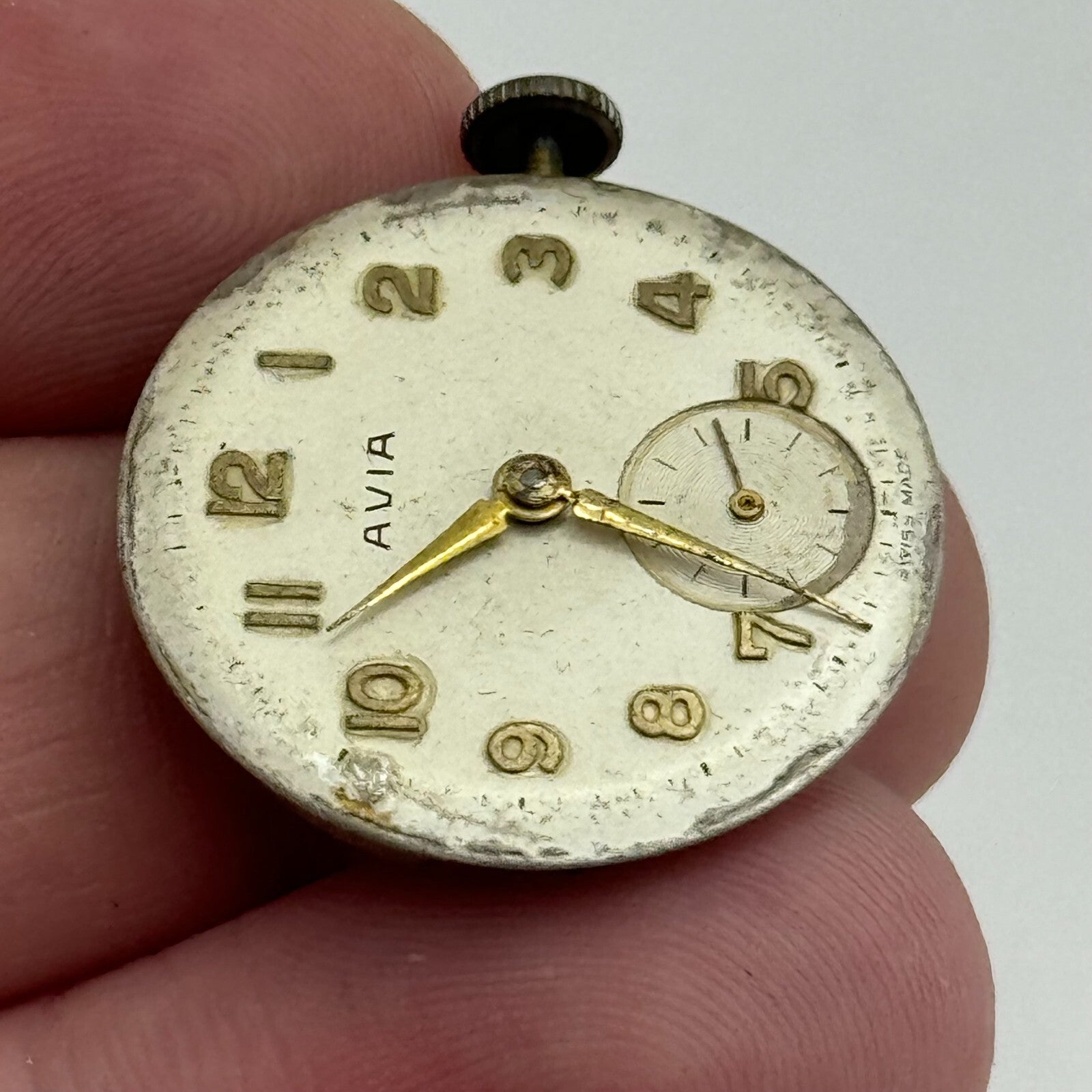 23.6mm Avia AS 1123 1124 Manual Wind 15 Jewels Swiss Watch Movement PARTS SPARES