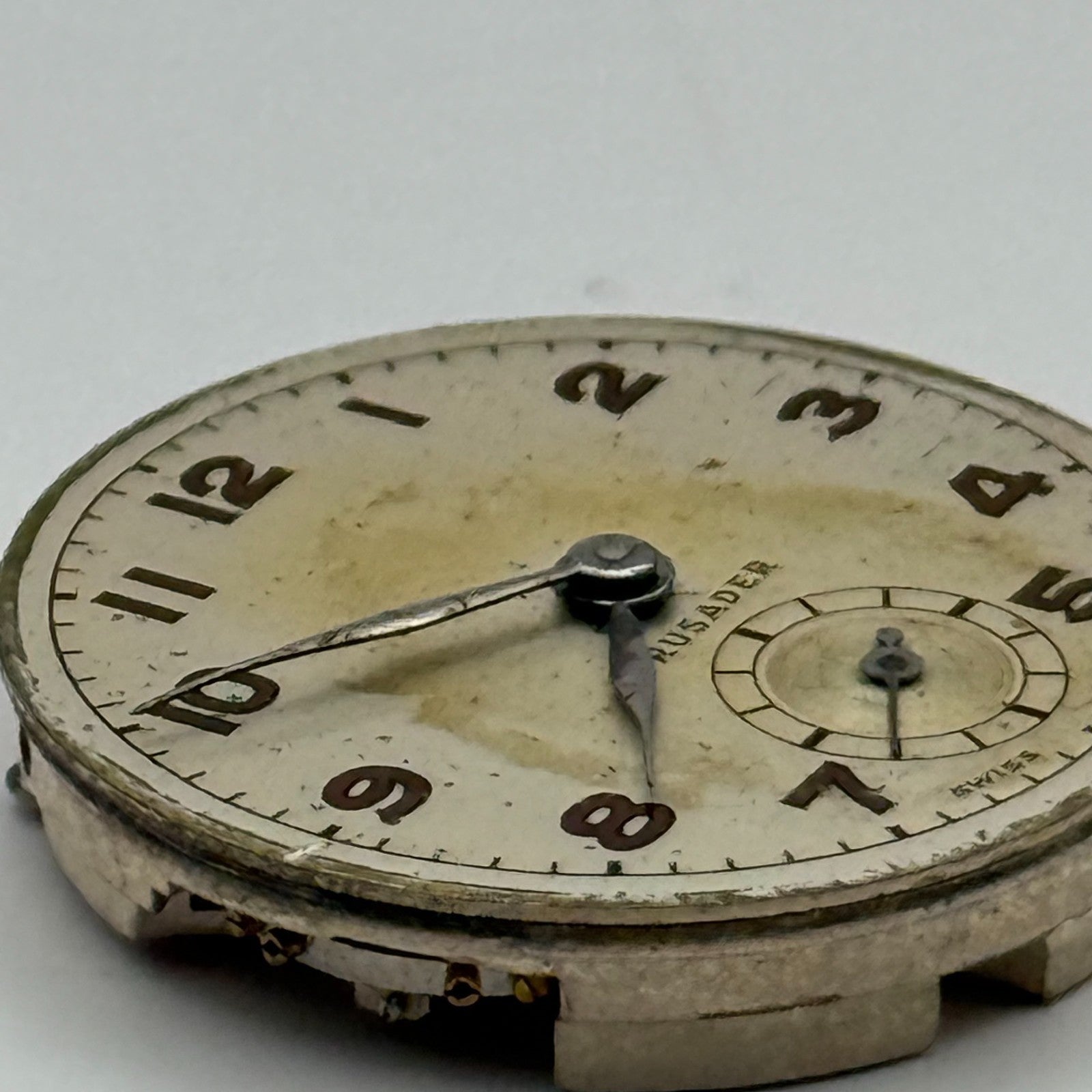 Crusader Compensated 15 Rubies Watch Movement Manual Wind Vintage Parts 23.9mm