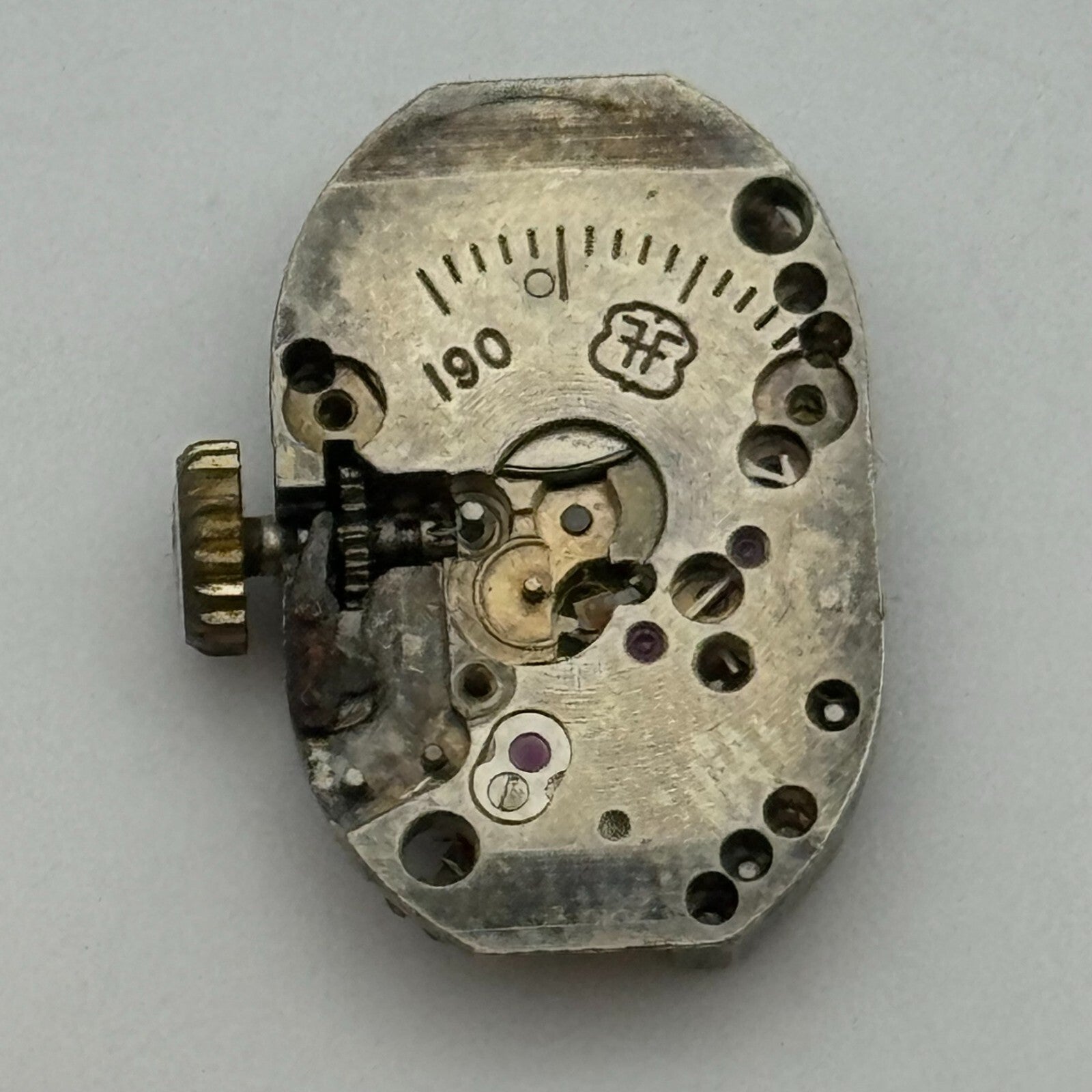 12.7mm FHF 190 Rone J-285470 Manual Wind 15 Jewels Swiss Watch Movement PARTS