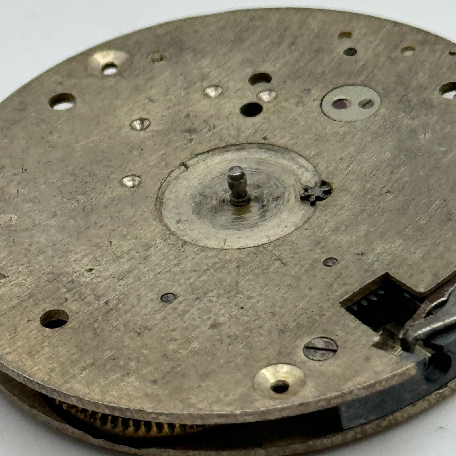 41.5mm 10 Jewels Unidentified Interesting Vintage Pocket Watch Movement PARTS