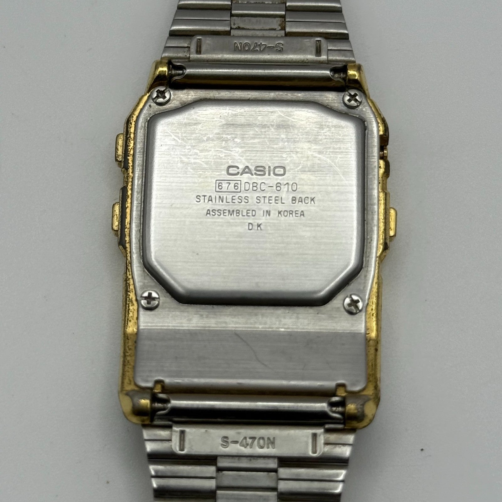 Casio Quartz Watch DBC-610 Data Bank Telememo Vintage 33mm Working Digital