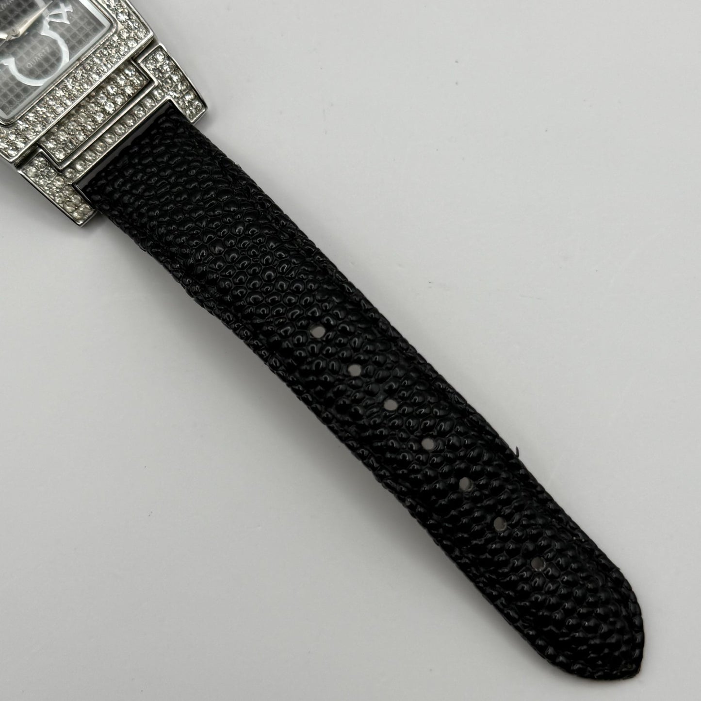 Ralph Klein CNL Ladies Quartz Watch Black Dial Crystal Bezel Working 29mm