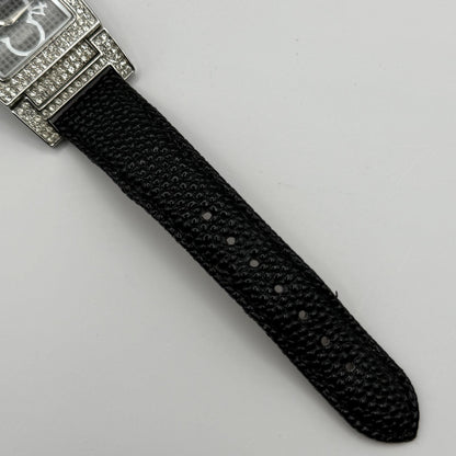 Ralph Klein CNL Ladies Quartz Watch Black Dial Crystal Bezel Working 29mm